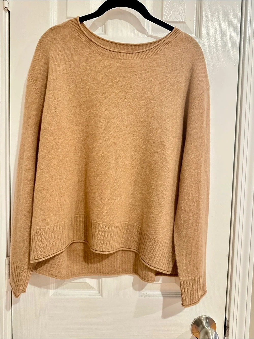 Rachel Zoe 100% Cashmere Oversized Camel Sweater XL  Quiet Luxury Fall